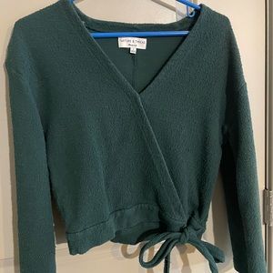 Long sleeve wrap sweater (Madewell)